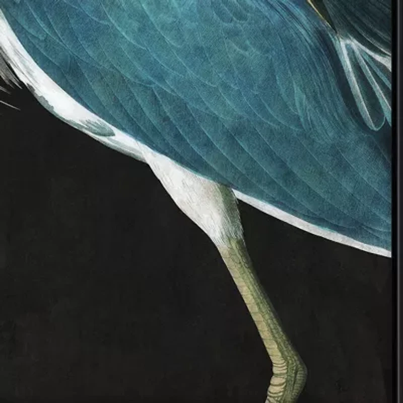 Streamline Art Majestic Blue Heron I Hand Embellished Canvas Art