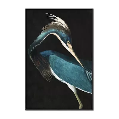 Streamline Art Majestic Blue Heron I Hand Embellished Canvas Art