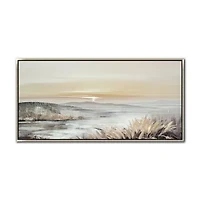 Streamline Art Fading Sunset Hand Embellished Canvas Art