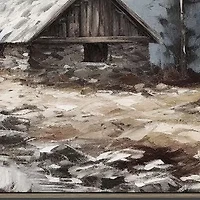 Streamline Art Solitude Hand Embellished Canvas Art