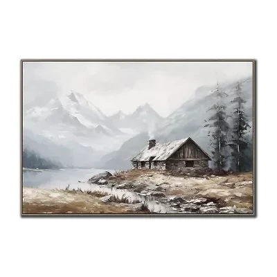 Streamline Art Solitude Hand Embellished Canvas Art
