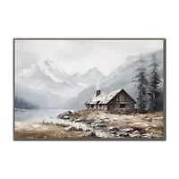 Streamline Art Solitude Hand Embellished Canvas Art