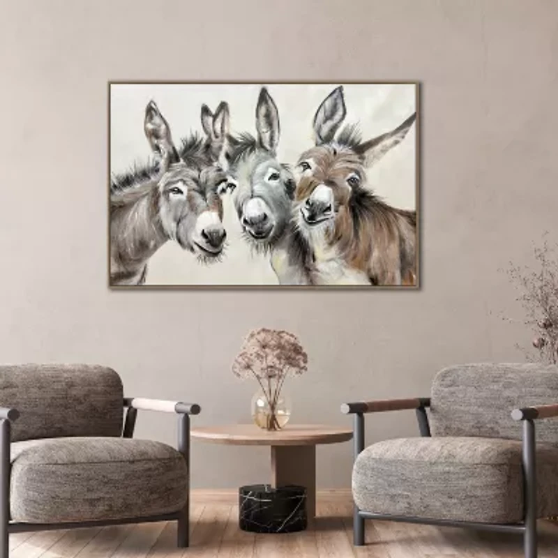 Streamline Art Three Amigos Hand Embellished Canvas Art