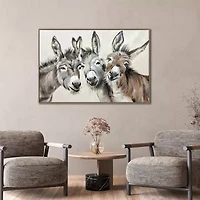Streamline Art Three Amigos Hand Embellished Canvas Art