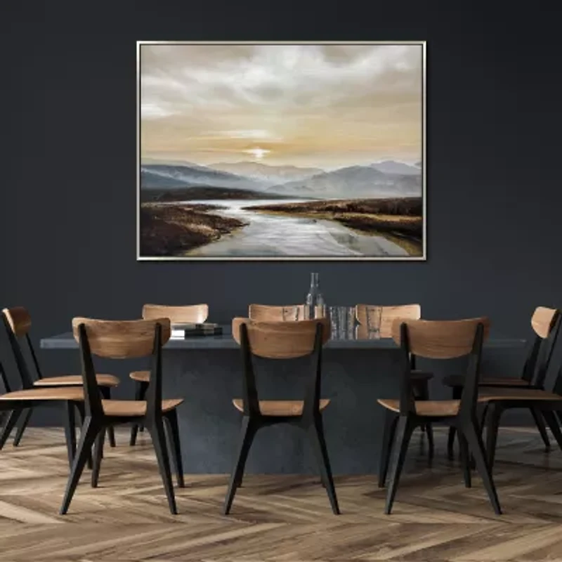 Streamline Art Serene Passage Hand Embellished Canvas Art