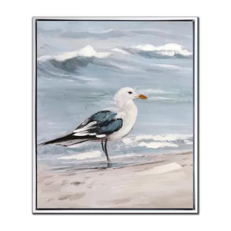 Streamline Art Shoreline Friends I Hand Embellished Canvas Art