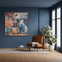 Streamline Art Going Hand Embellished Canvas Art