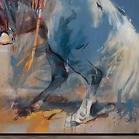 Streamline Art Going Hand Embellished Canvas Art