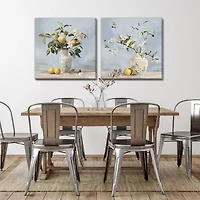 Streamline Art Lemon Blossom I Hand Embellished Canvas Art