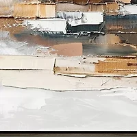 Streamline Art Layered Neutrals Hand Embellished Canvas Art