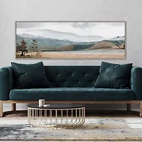 Streamline Art Teal Lake Hand Embellished Canvas Art