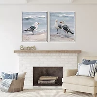 Streamline Art Shoreline Friends Ii Hand Embellished Canvas Art