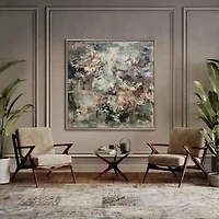 Streamline Art Evening Reflections Hand Embellished Canvas Art