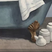 Streamline Art Bathtub Goats Ii Hand Embellished Canvas Art