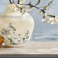 Streamline Art Lemon Blossom Ii Hand Embellished Canvas Art