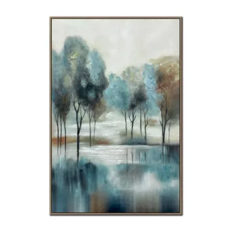 Streamline Art Misty Grove I Hand Embellished Canvas Art