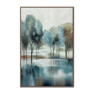Streamline Art Misty Grove I Hand Embellished Canvas Art