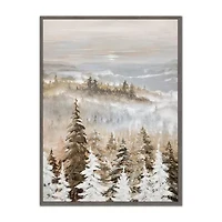Streamline Art Pines At Dawn Hand Embellished Canvas Art