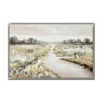 Streamline Art Quiet Meadow Hand Embellished Canvas Art