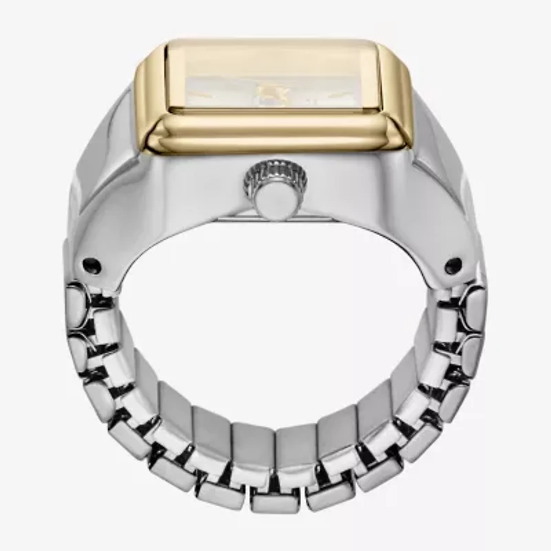 Relic By Fossil New! Relic By Fossil Women'S Silver And Gold Tone Ring Watch Zr44100 Mens Silver Tone Stainless Steel Bracelet Watch Zr44100