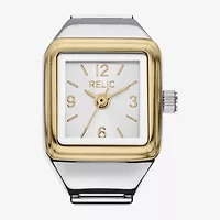 Relic By Fossil New! Relic By Fossil Women'S Silver And Gold Tone Ring Watch Zr44100 Mens Silver Tone Stainless Steel Bracelet Watch Zr44100
