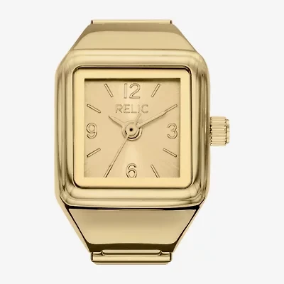 Relic By Fossil Relic By Fossil Women'S Gold Tone Ring Watch Zr44200 Mens Gold Tone Stainless Steel Bracelet Watch Zr44200