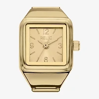 Relic By Fossil Relic By Fossil Women'S Gold Tone Ring Watch Zr44200 Mens Gold Tone Stainless Steel Bracelet Watch Zr44200