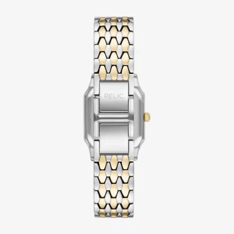 Relic By Fossil Womens Two Tone Bracelet Watch Zr34676