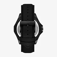 Relic By Fossil Mens Black Leather Strap Watch Zr16052