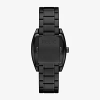 Relic By Fossil Mens Black Stainless Steel Bracelet Watch Zr77345