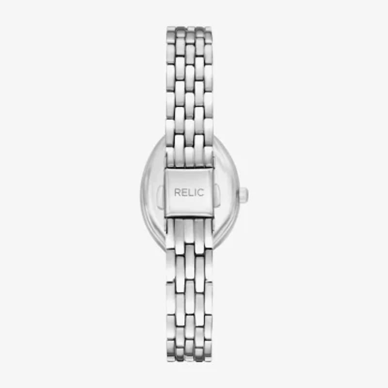 Relic By Fossil Womens Silver Tone Bracelet Watch Zr34679