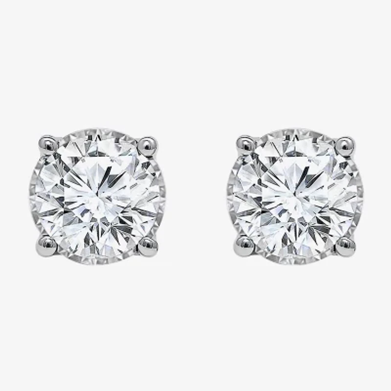 ( I/SI2 ) 2 CT. T.W. Lab-Grown Diamond Sterling Silver or 14K Gold over Round Stud Earrings