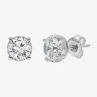 ( I/SI2 ) 2 CT. T.W. Lab-Grown Diamond Sterling Silver or 14K Gold over Round Stud Earrings