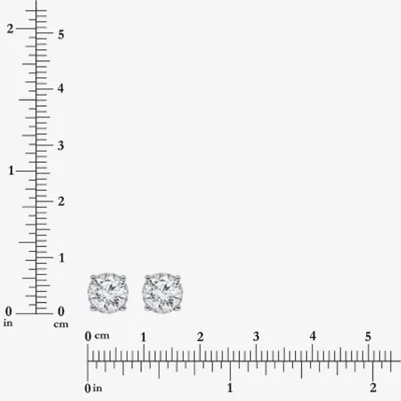 ( I/SI2 ) 2 CT. T.W. Lab-Grown Diamond Sterling Silver or 14K Gold over Round Stud Earrings
