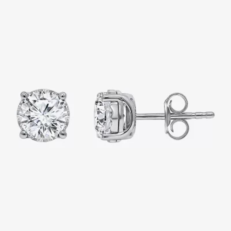 ( I/SI2 ) 2 CT. T.W. Lab-Grown Diamond Sterling Silver or 14K Gold over Round Stud Earrings
