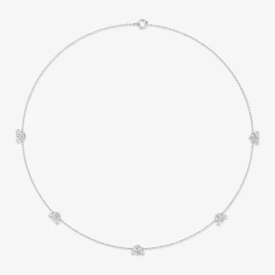 Enchanted Disney Fine Jewelry Cinderella (I / I2) Womens Sterling Silver 18 Inch Cable Chain Necklace