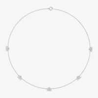 Enchanted Disney Fine Jewelry Cinderella (I / I2) Womens Sterling Silver 18 Inch Cable Chain Necklace