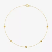 Enchanted Disney Fine Jewelry Belle (I / I2) Womens 14K Gold Over Silver 18 Inch Cable Chain Necklace
