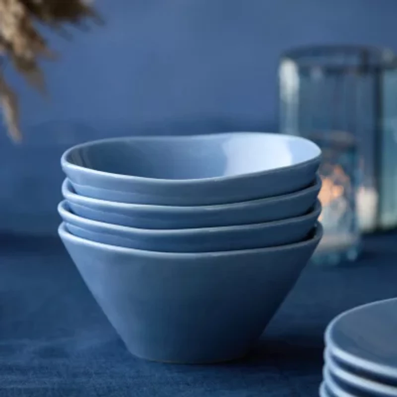 Certified International Cloudy Sky 4-pc. Stoneware Ice Cream Bowl