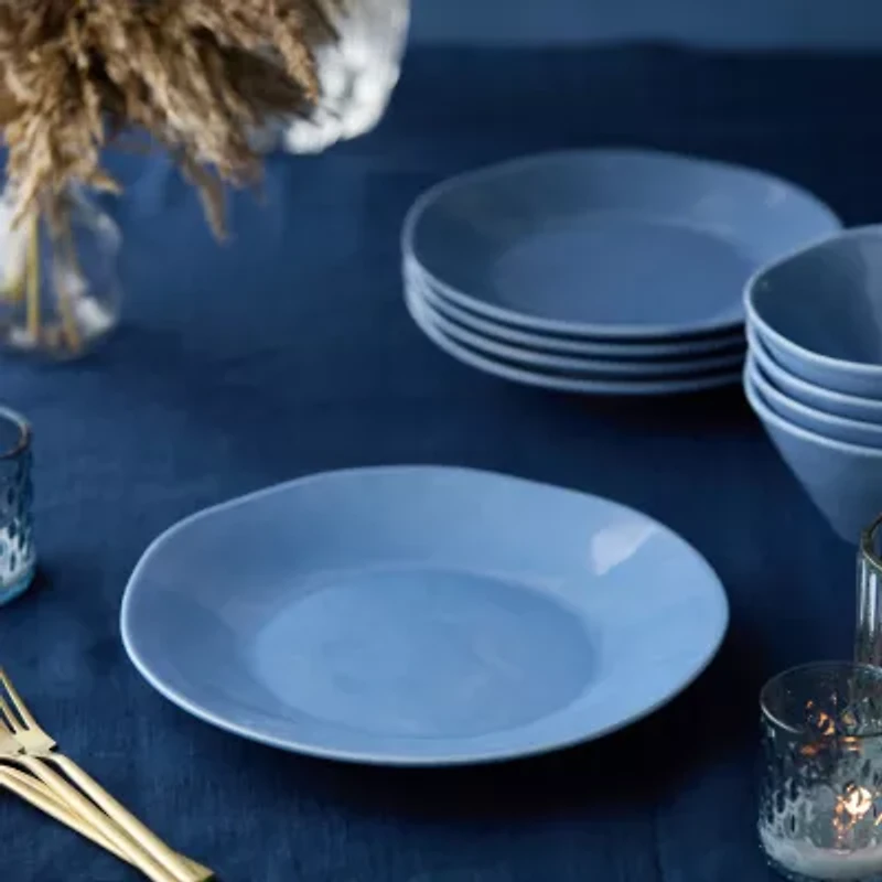 Certified International Linen Cream 4-pc. Stoneware Salad Plate