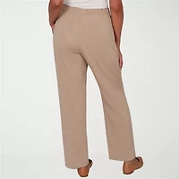 Alfred Dunner Grand Bazaar Womens Misses Short Straight Mid Rise Pull-On Pant