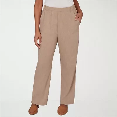 Alfred Dunner Grand Bazaar Womens Misses Short Straight Mid Rise Pull-On Pant