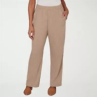 Alfred Dunner Grand Bazaar Womens Misses Short Straight Mid Rise Pull-On Pant