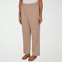 Alfred Dunner Grand Bazaar Womens Misses Short Straight Mid Rise Pull-On Pant
