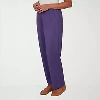 Alfred Dunner Grand Bazaar Womens Misses Short Straight Mid Rise Pull-On Pant