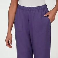 Alfred Dunner Grand Bazaar Womens Misses Short Straight Mid Rise Pull-On Pant