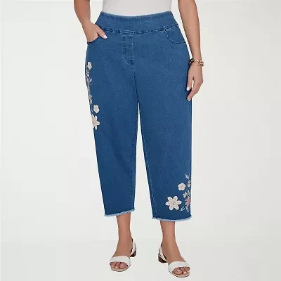 Alfred Dunner Camden Market Womens Ankle Mid Rise Pant