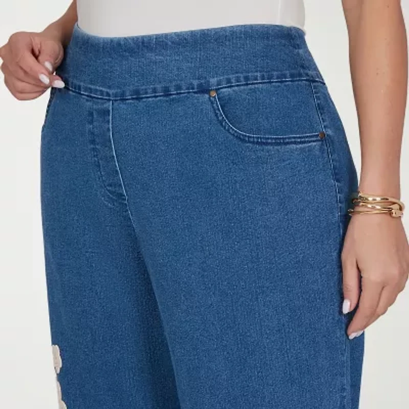 Alfred Dunner Camden Market Womens Ankle Mid Rise Pant