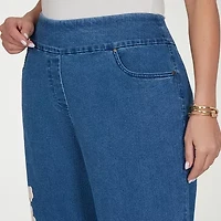 Alfred Dunner Camden Market Womens Ankle Mid Rise Pant