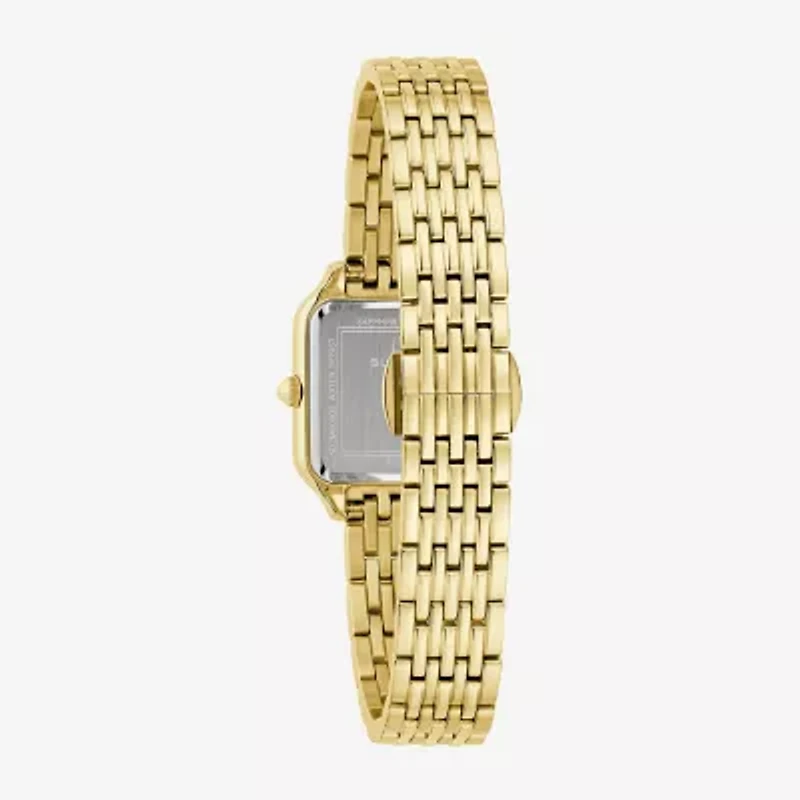 Bulova Womens Gold Tone Stainless Steel Bracelet Watch 97l191
